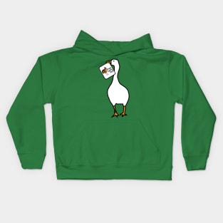 Annoying Goose with Stolen Thanksgiving Turkey Greetings Kids Hoodie